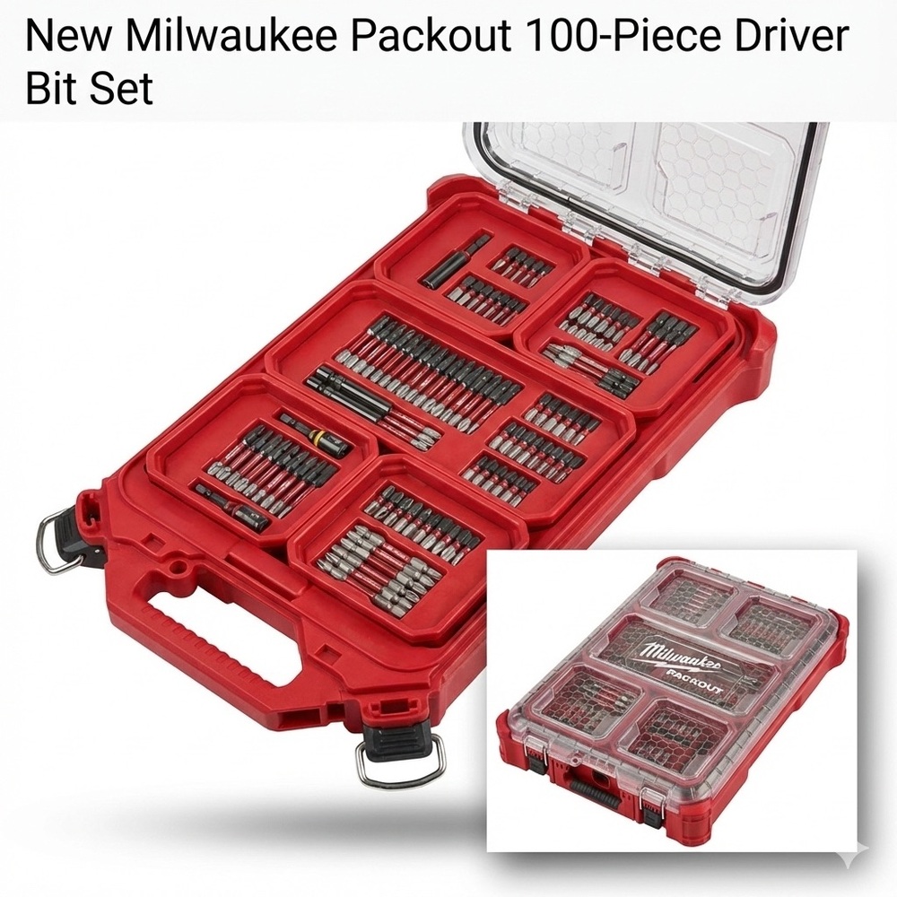 Milwaukee Red Packout 100-Piece Driver Bit Set